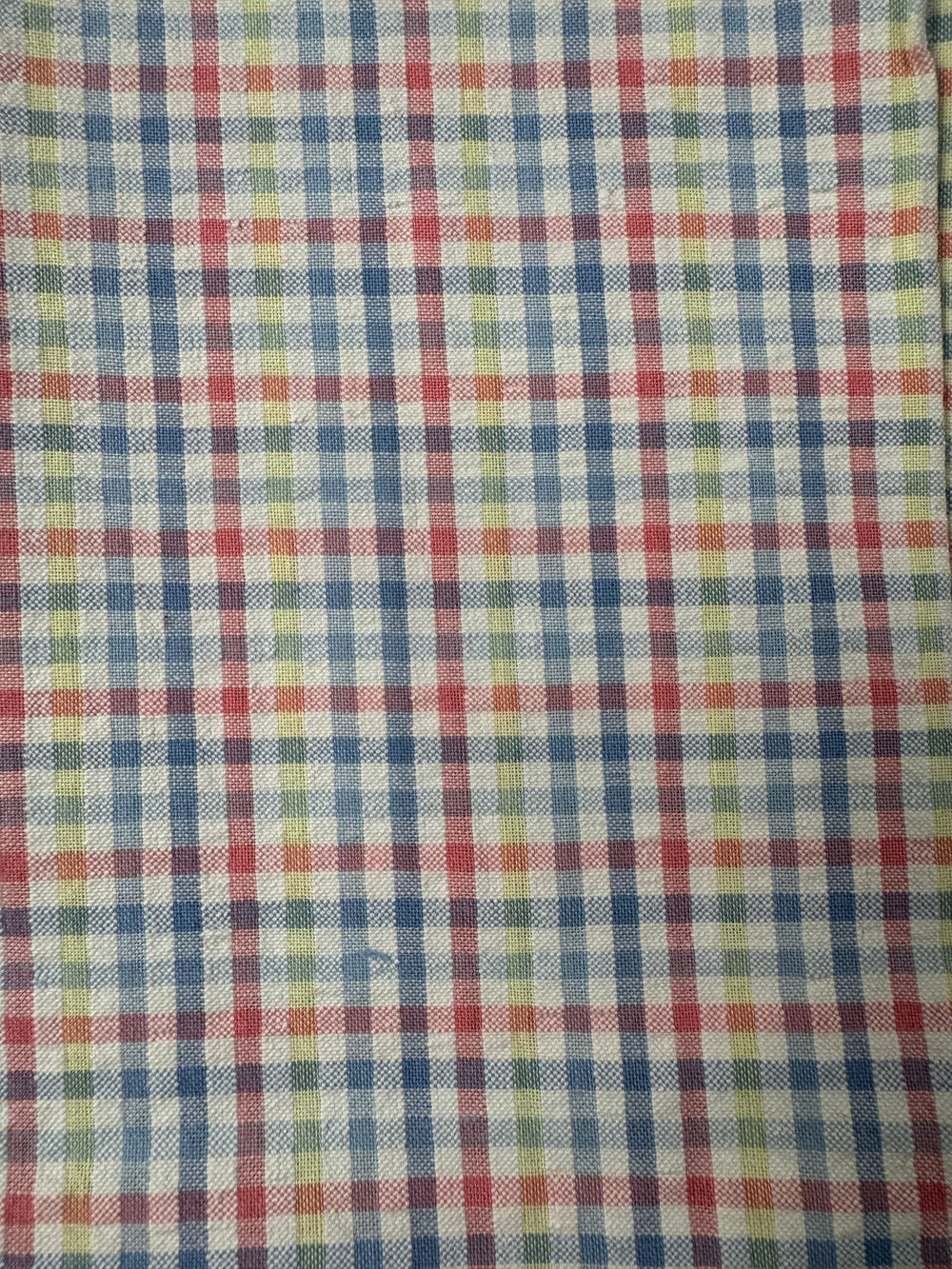 Multicolour Checkered Cotton Fabric - Think Vintage