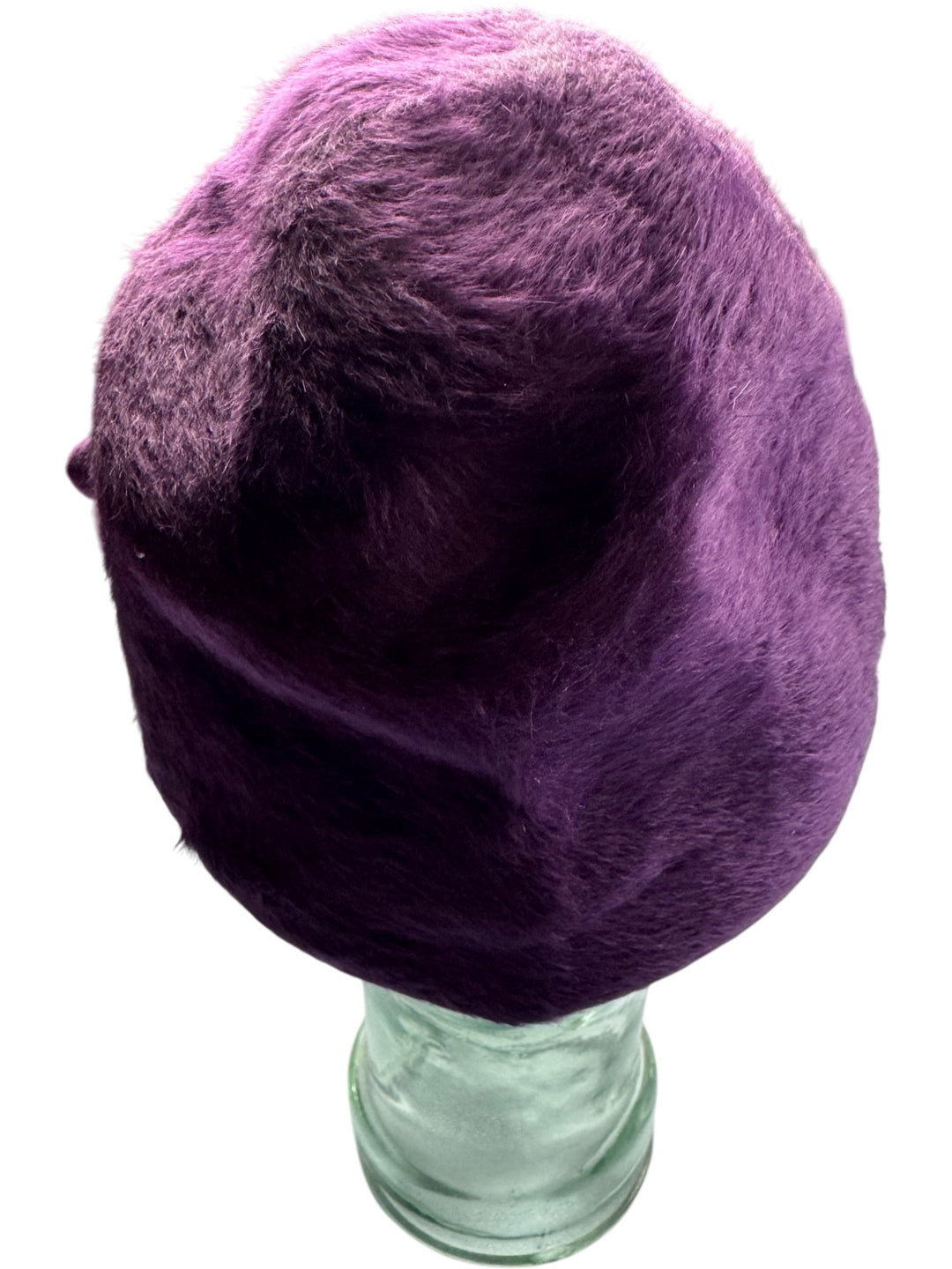 Purple Fur Beret Hat