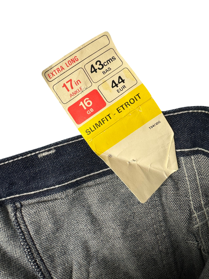 Night Rider Slim Fit Dark Denim Jeans - Think Vintage