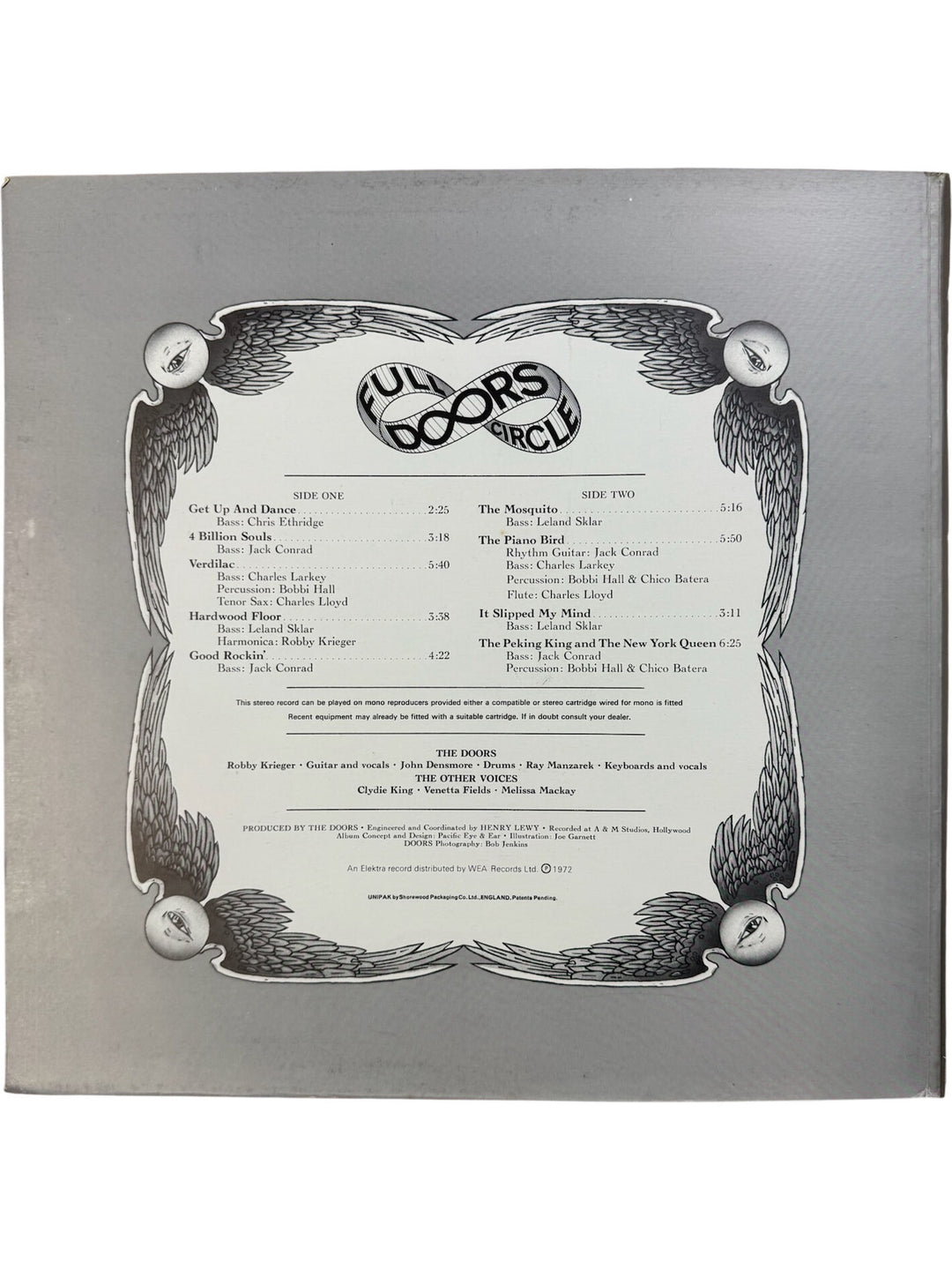The Doors Full Circle Vinyl Record - Very Good