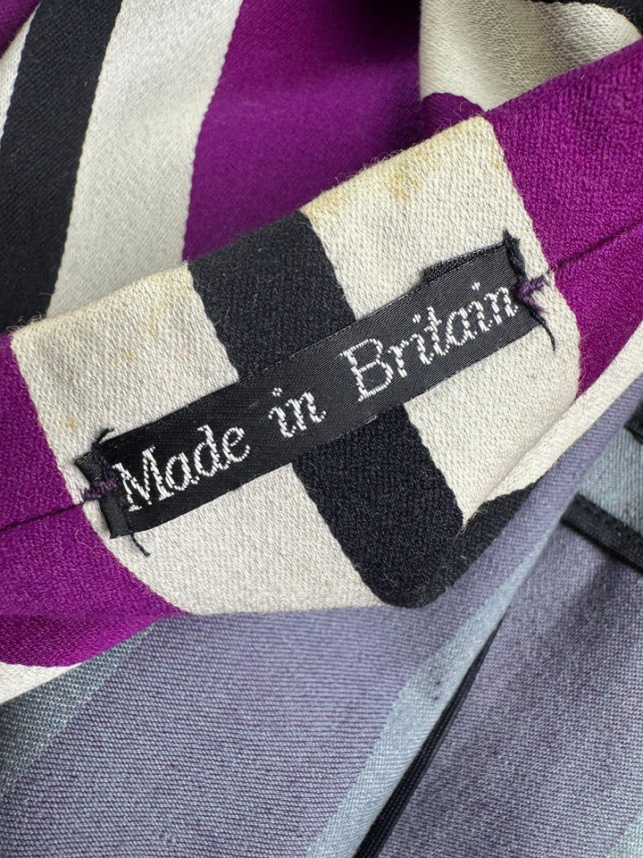 Striped Wool Cotton Sport Jacket - L