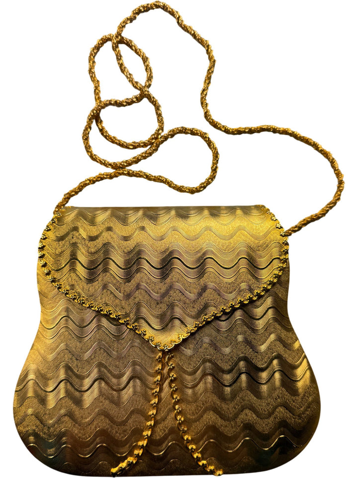 Harrods Gold Metal Evening Bag