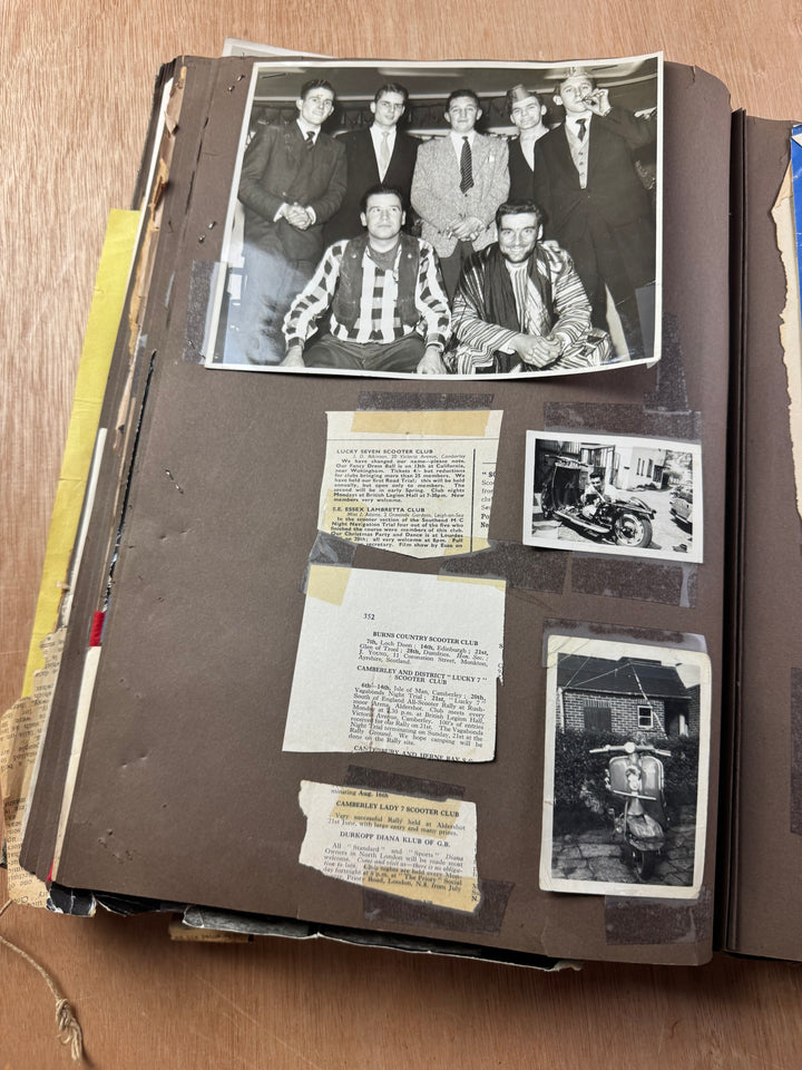 Vintage Scooter Archive Scrapbook – Original Photos, Newspaper Cuttings, Posters & Ephemera