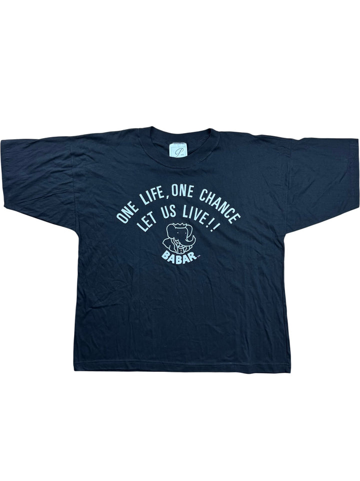 Babar Graphic Black T-Shirt - XXL