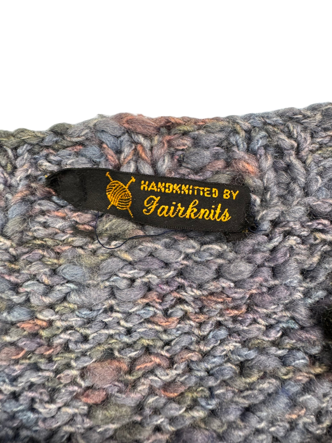 Fairknits Colourful Wool Cardigan - L