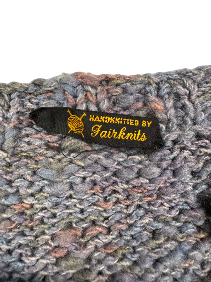 Fairknits Colourful Wool Cardigan - L