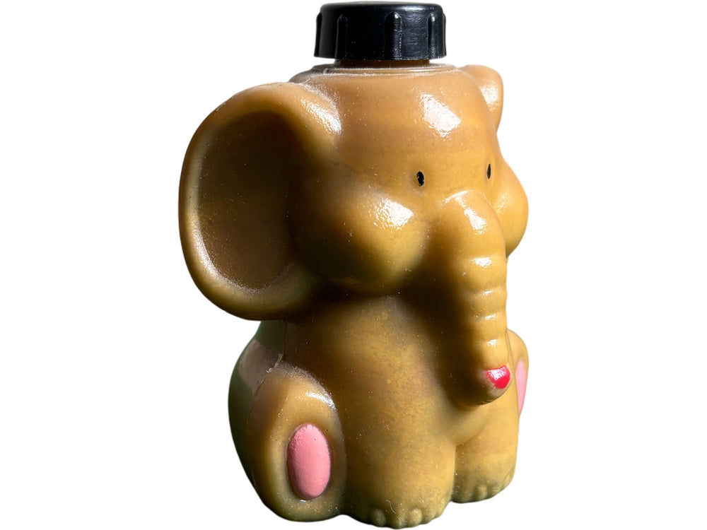 Vintage Elephant Figurine Plastic Collectable with Cap Unique Design - Think Vintage