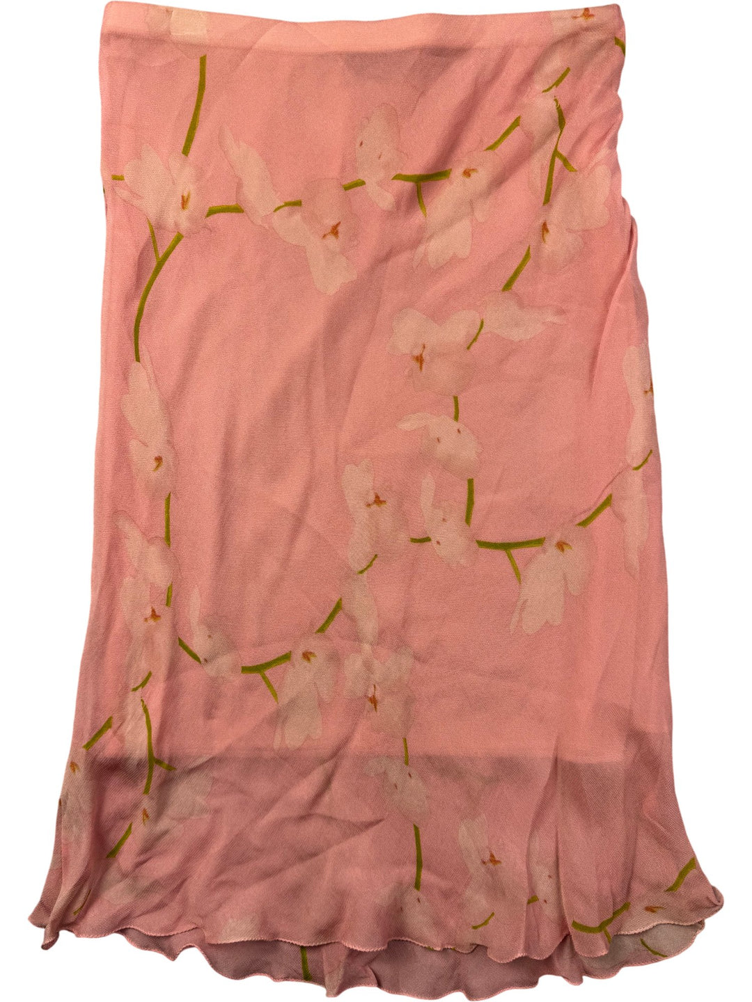 1990s Versace Classic Pink Floral Skirt - W28
