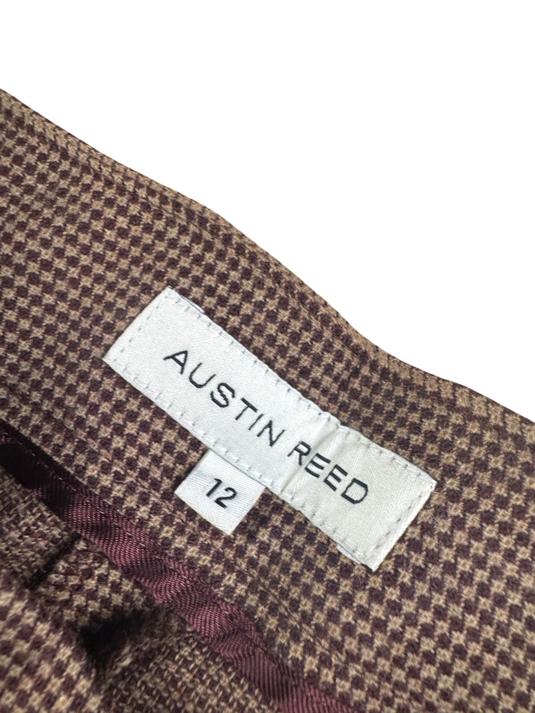 Austin Reed Brown Checked Suit - W32 , M