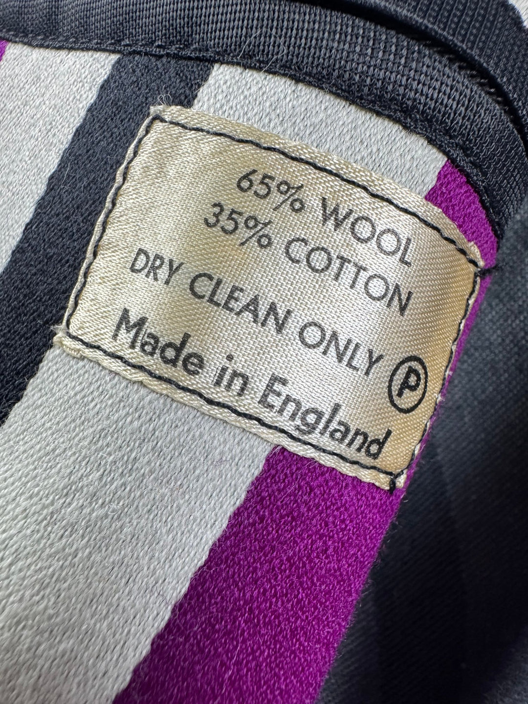 Striped Wool Cotton Sport Jacket - L