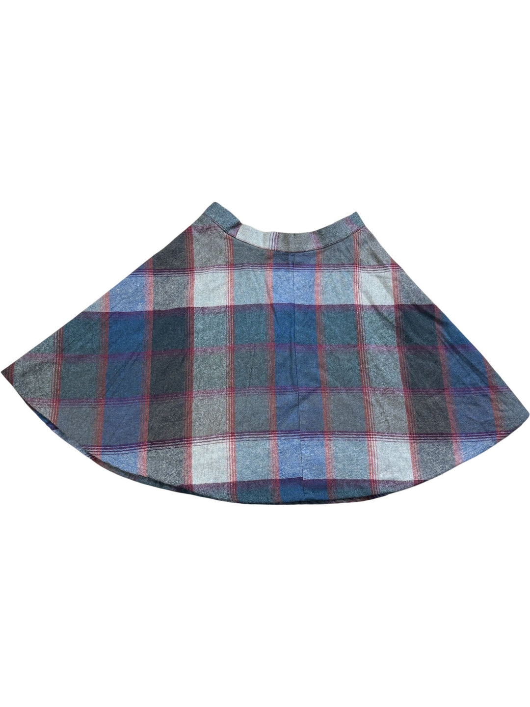 Plaid A-Line Midi Skirt