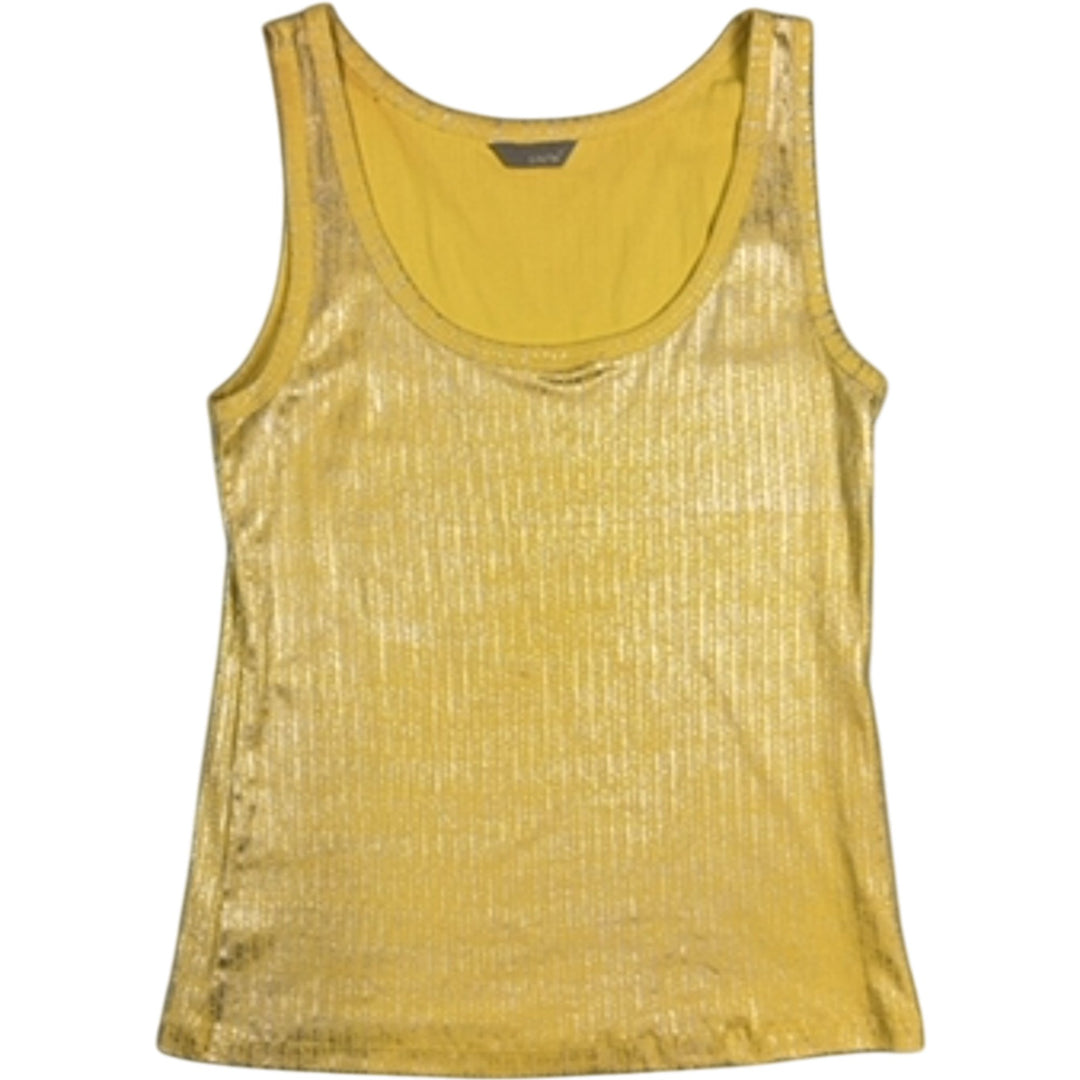 Yellow Shimmer Tank Top by South - Think Vintage