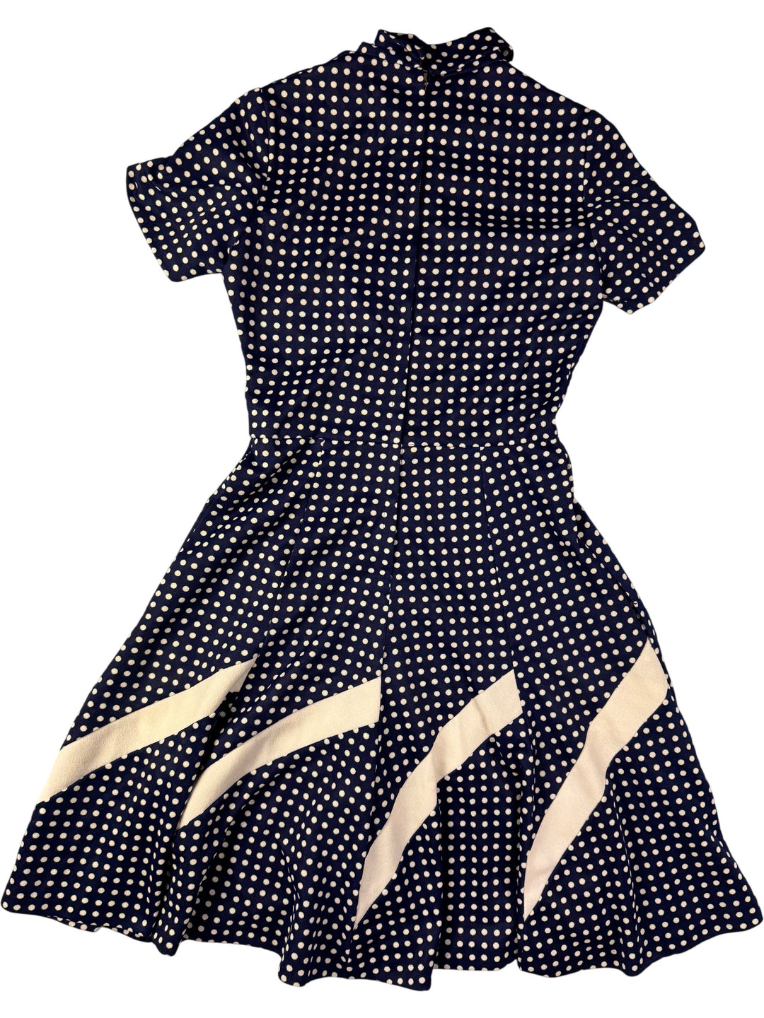 Polka Dot Short Sleeve Dress - M