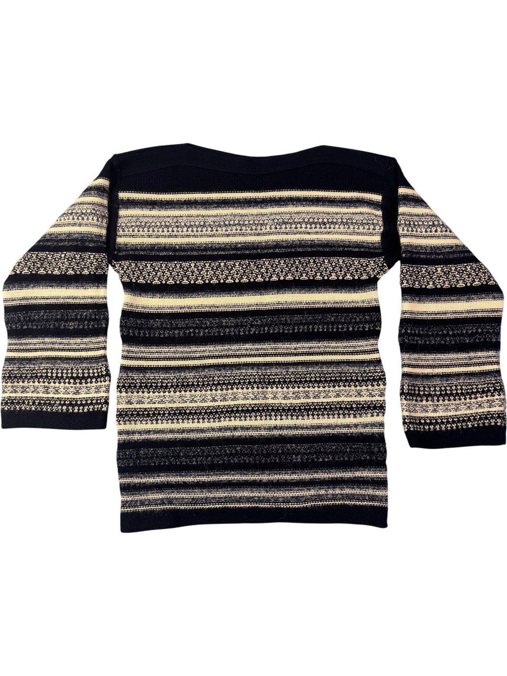 St Michael Striped Long Sleeve Sweater - Think Vintage