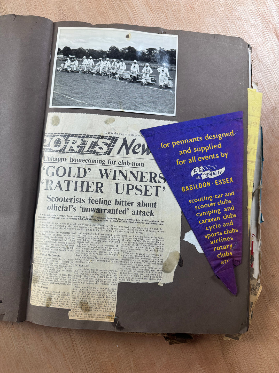 Vintage Scooter Archive Scrapbook – Original Photos, Newspaper Cuttings, Posters & Ephemera