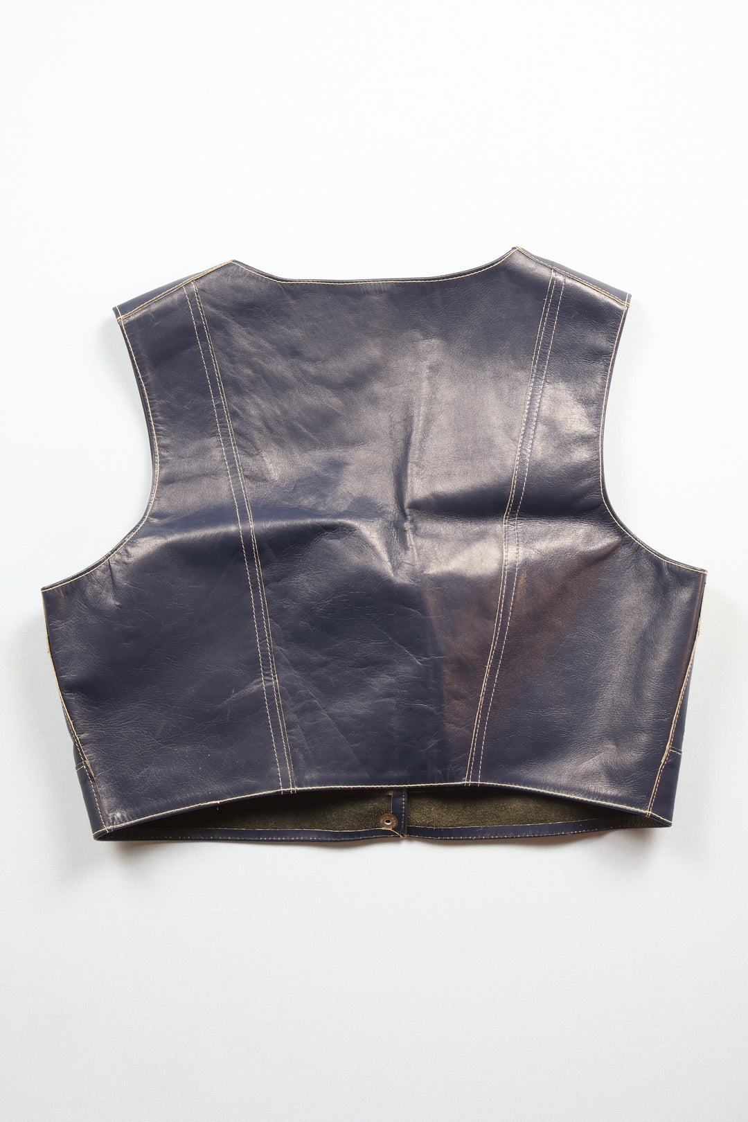 1960s Short Leather Waistcoat