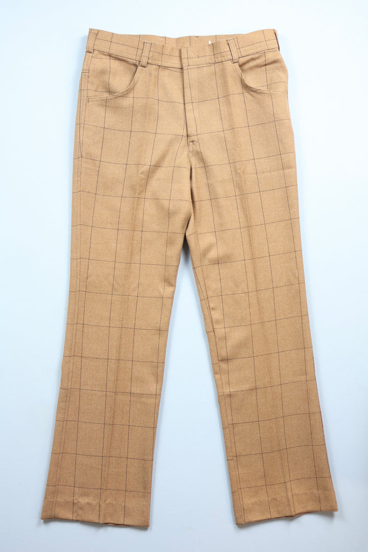 1970s Chequered Straight Leg Trousers