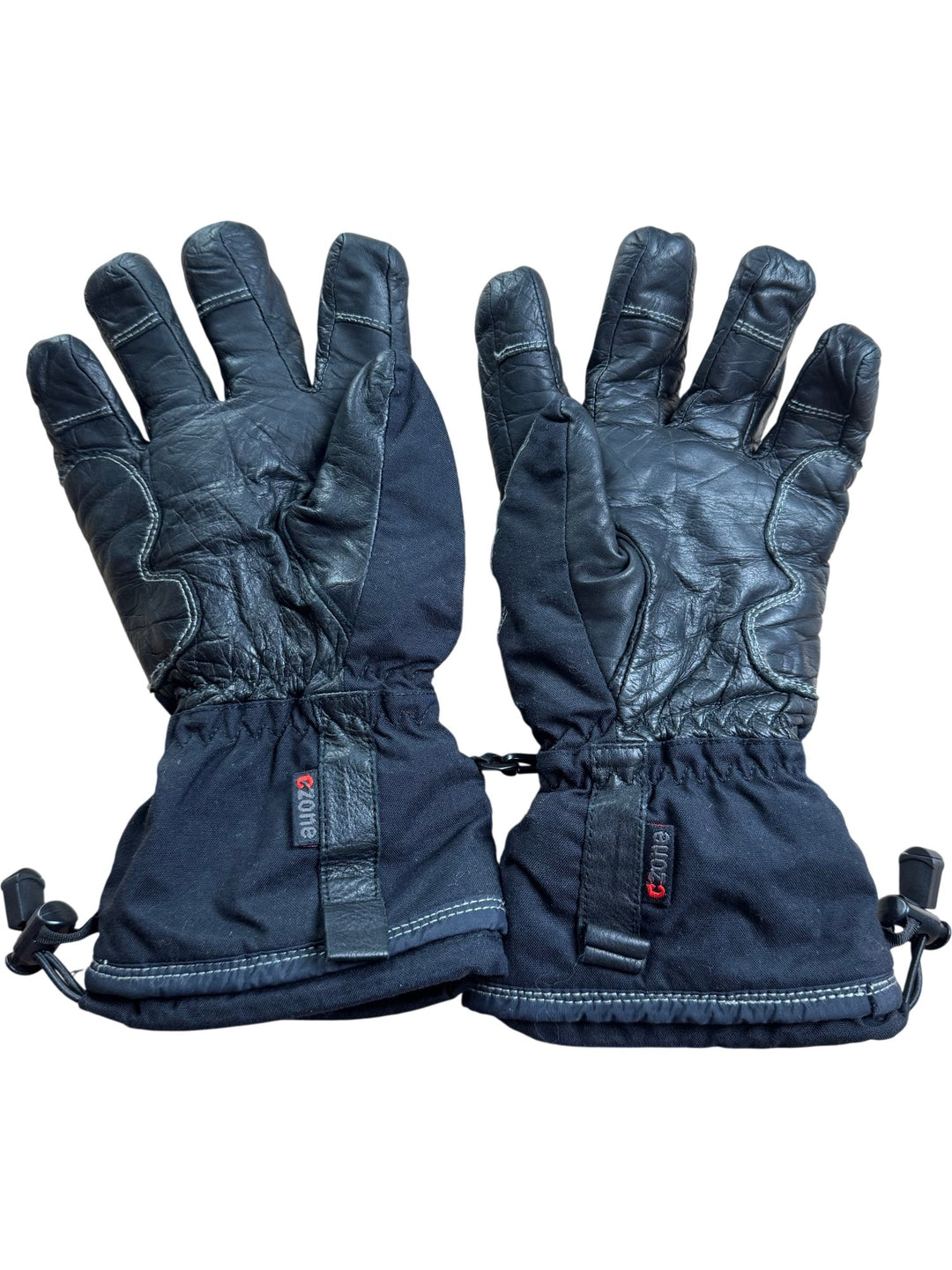 Hestra Black Leather and Polyamide Gloves - L