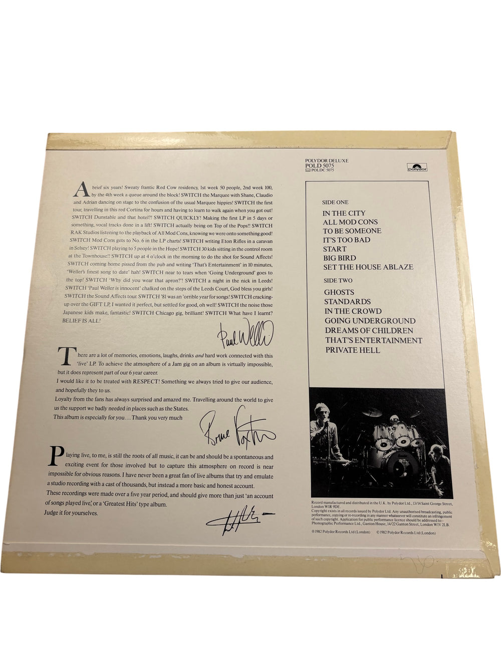 The Jam Dig The New Breed Live Vinyl Record - Think Vintage