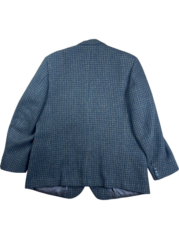Harris Tweed Houndstooth Wool Blazer - L
