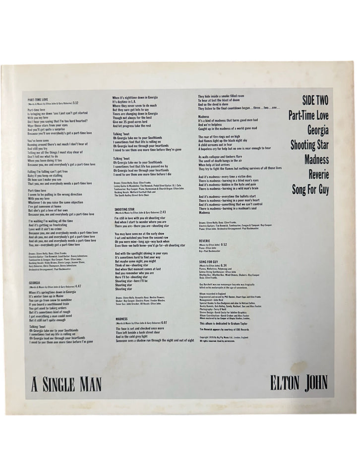 A Single Man Vinyl Album - Good