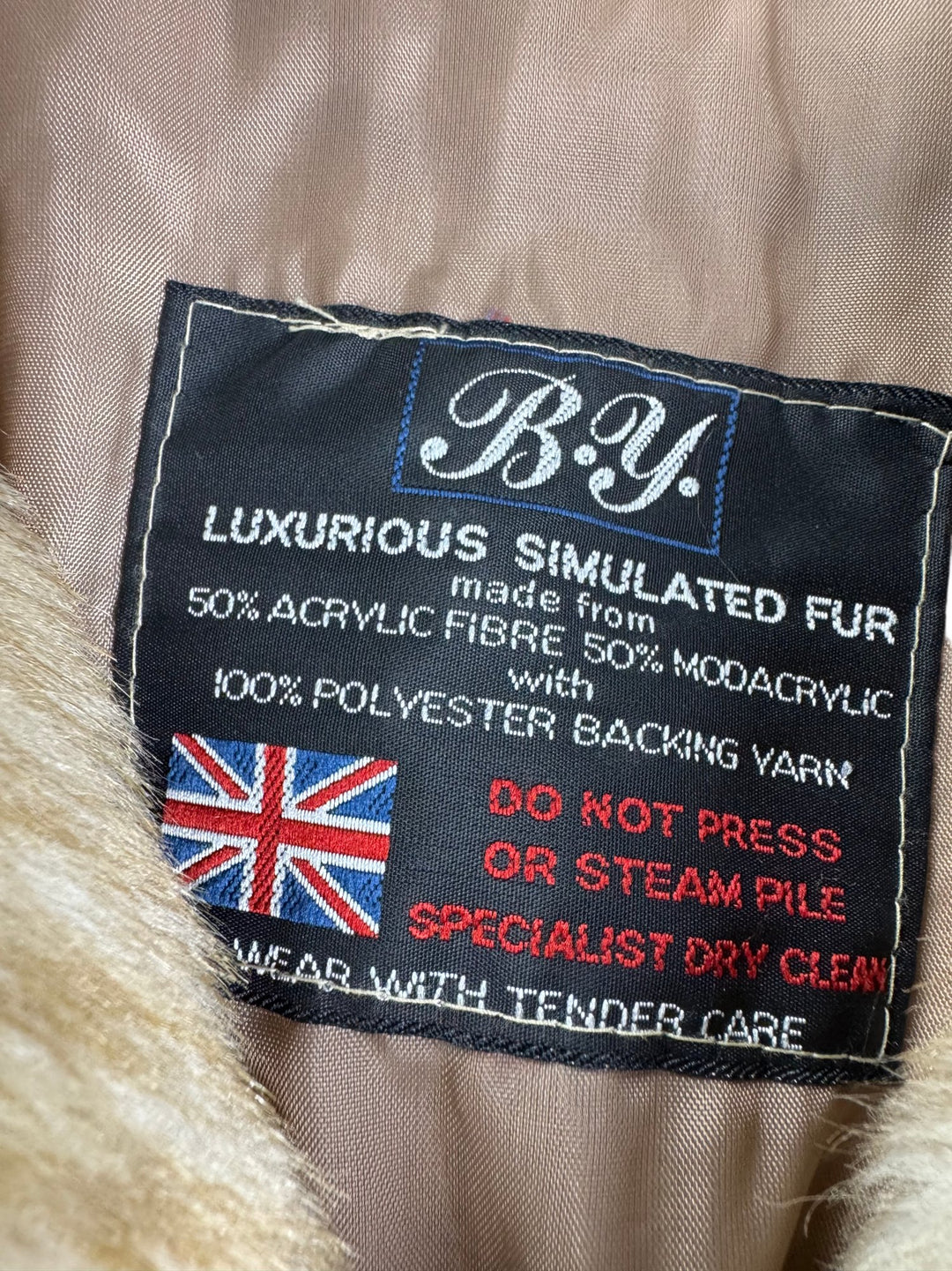 B.Y. Faux Fur Coat - M