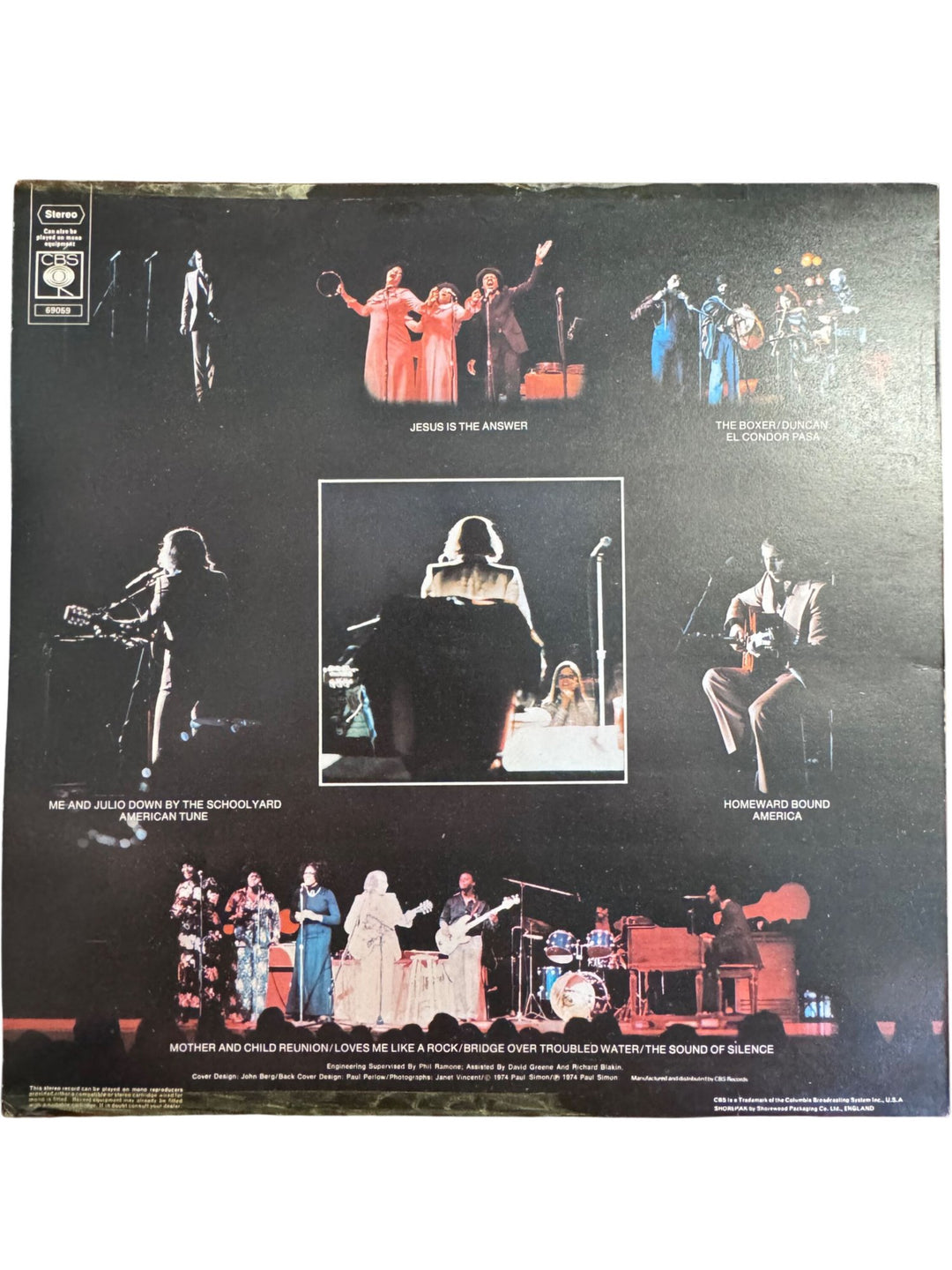 Paul Simon Live Rhymin' Vinyl Record - Very Good