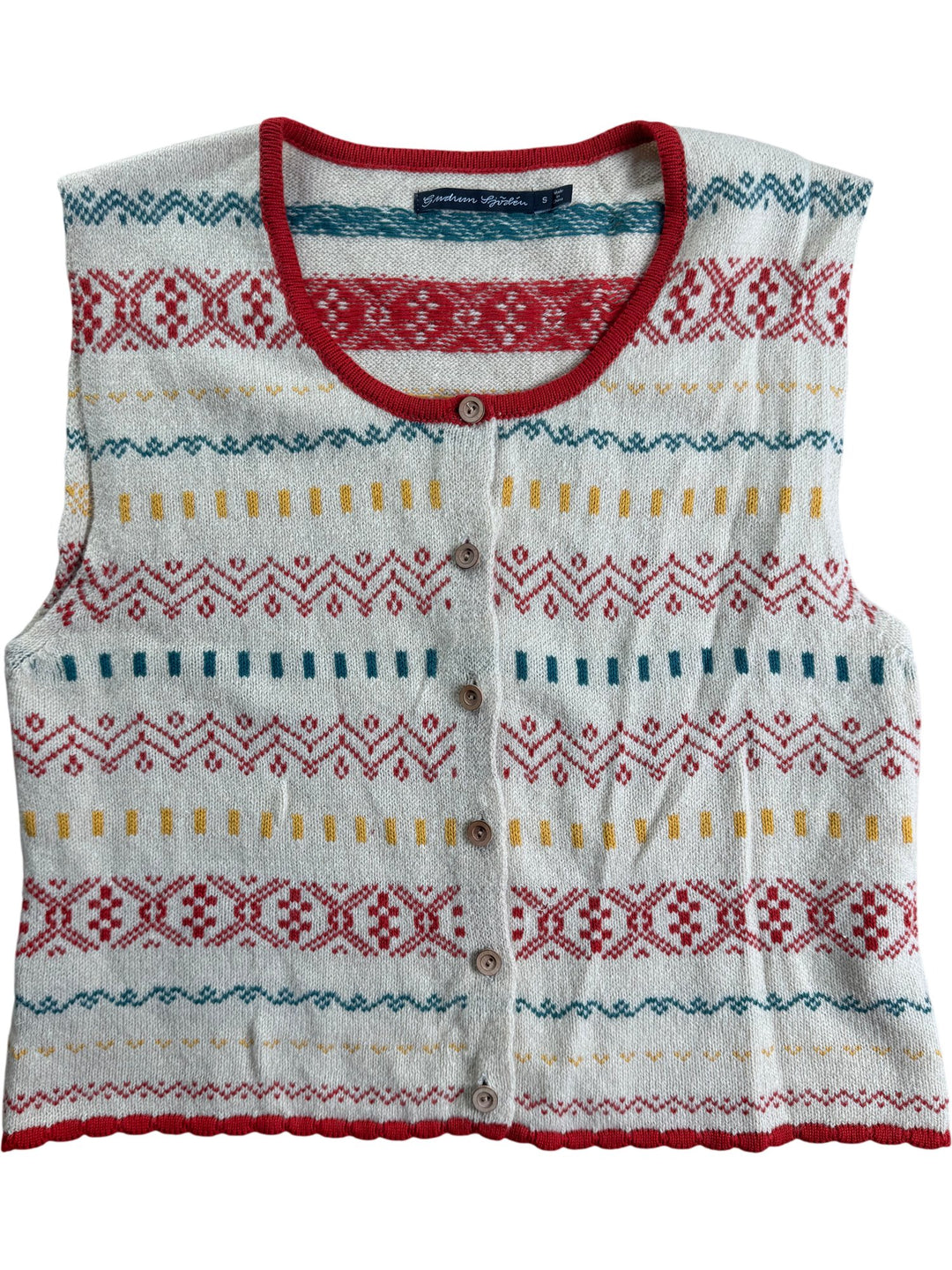 Gudrun Sjödén Patterned Knit Vest - S