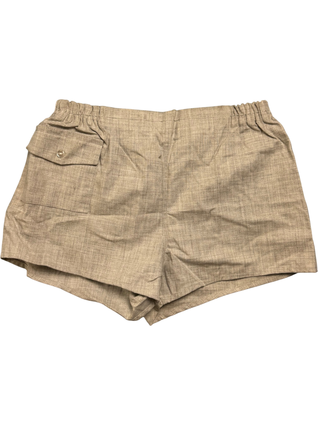 Beige Casual Pocketed Shorts - Think Vintage