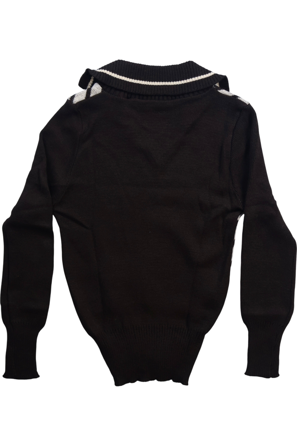 70's Stripy V-Neck Jumper - M - Think Vintage Online Ltd