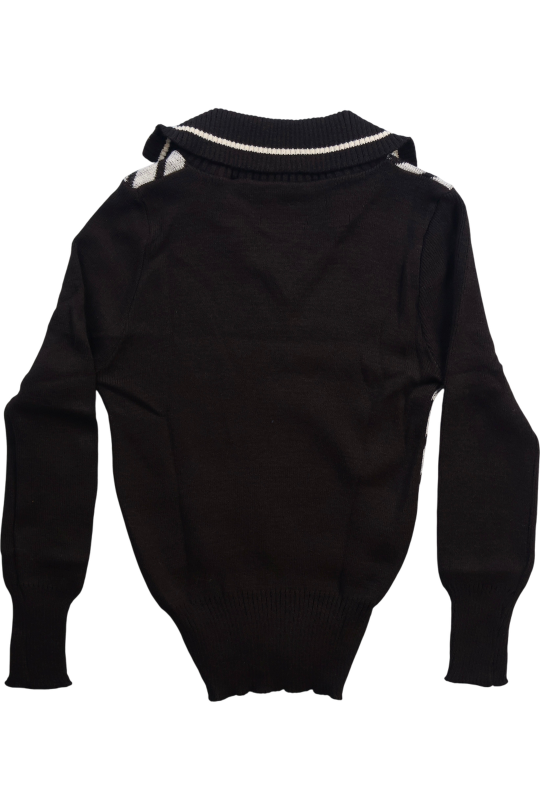 70's Stripy V-Neck Jumper - M - Think Vintage Online Ltd