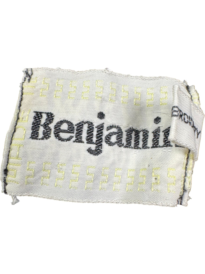Benjamin Black Wool Sweater with Red Pattern - XS