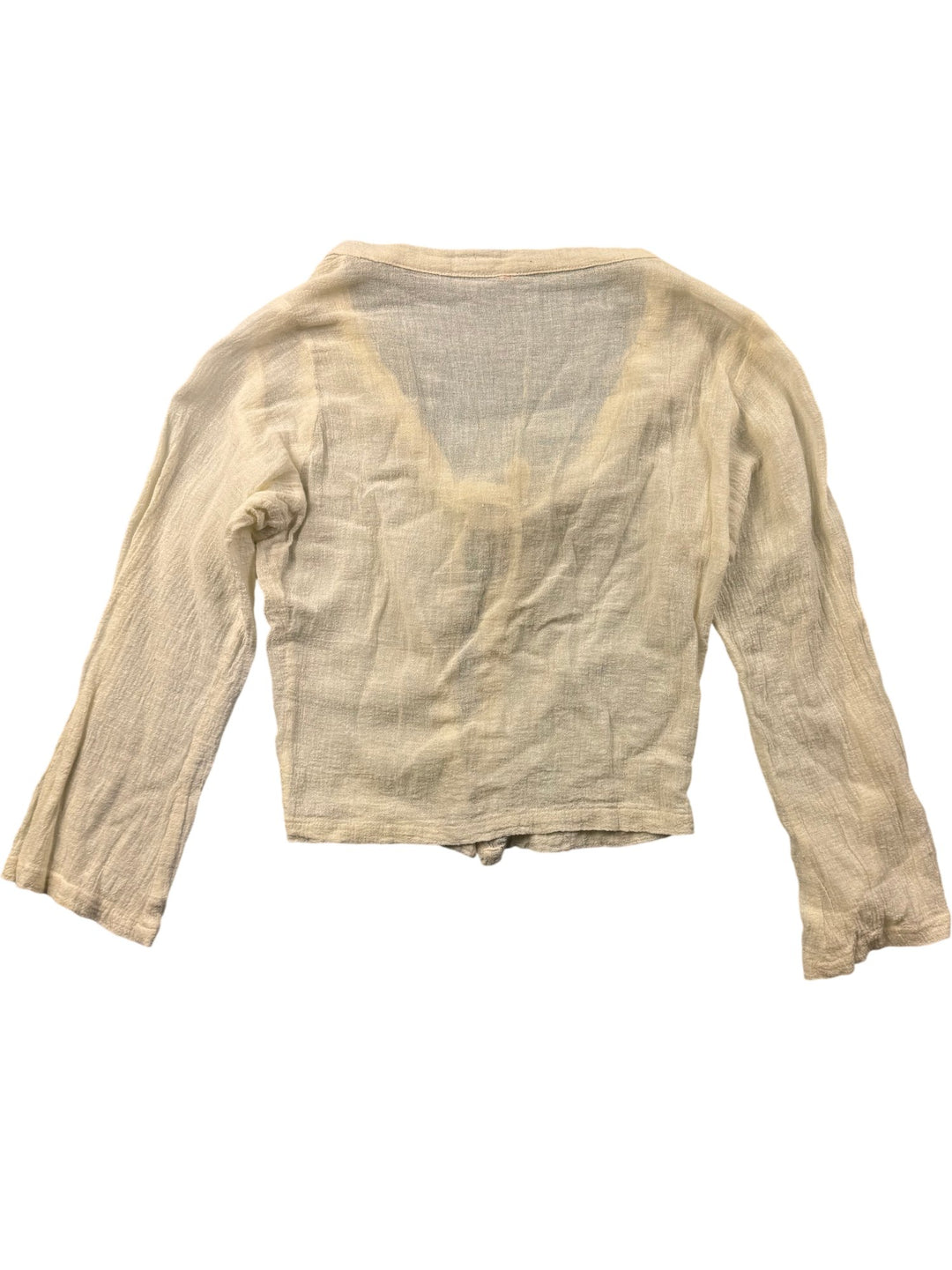 70s Pure Cotton Button-Up Top - S - Think Vintage ltd