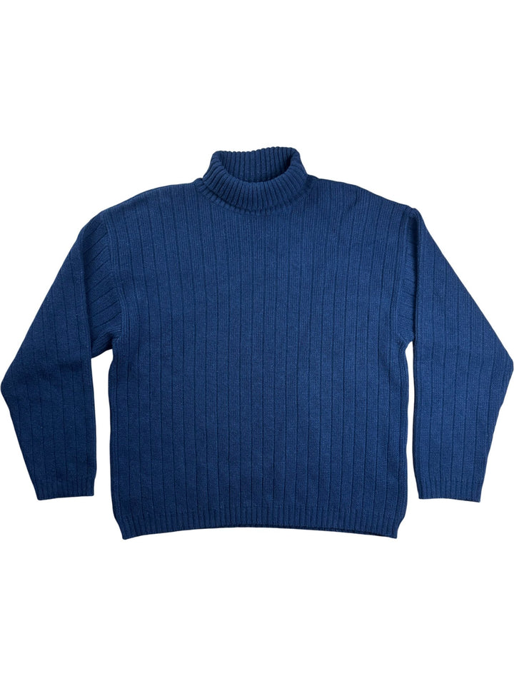 Aviatic Wool Blend Navy Turtleneck Sweater - XL