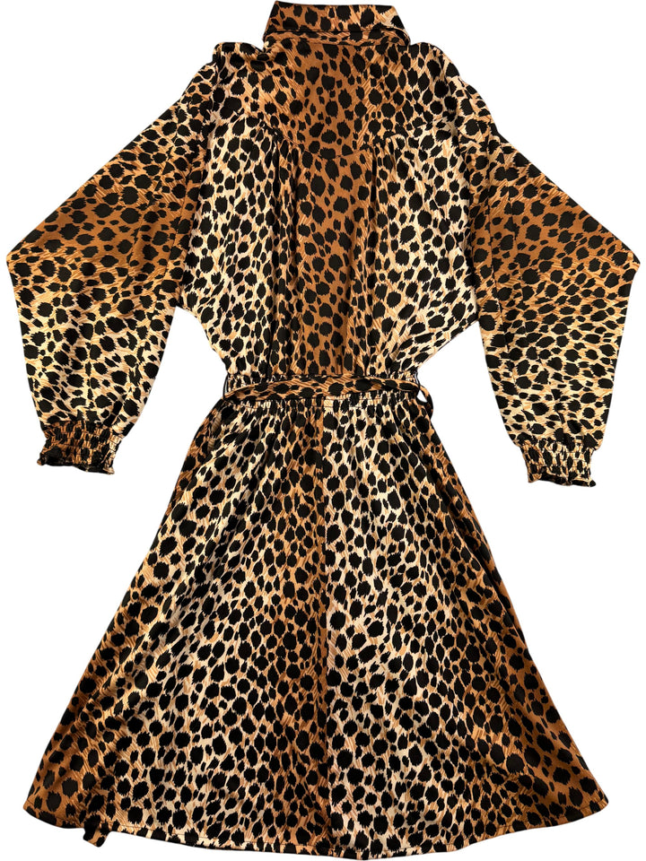 C&A Leopard Print Long Sleeved Dress - S