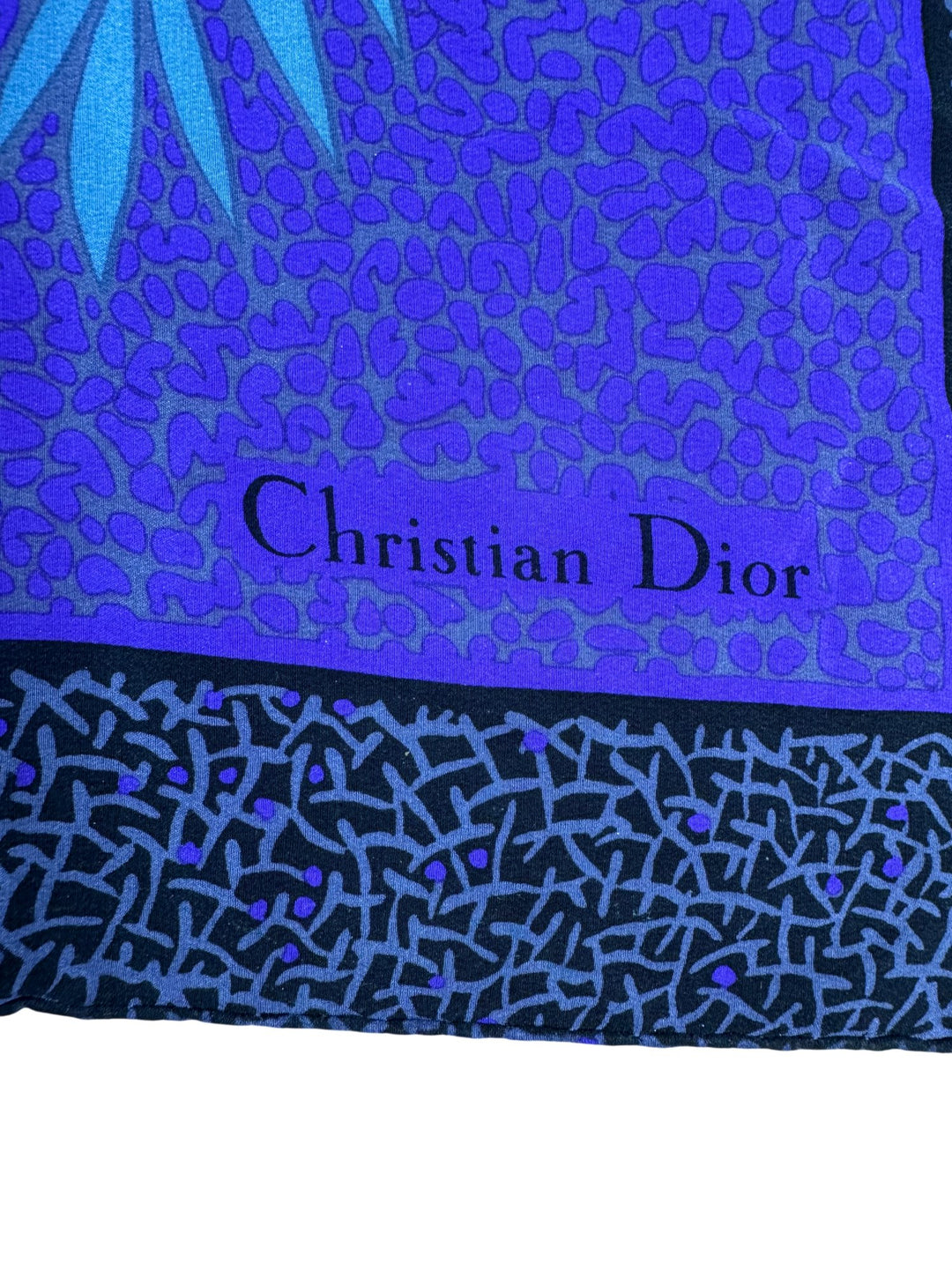 Christian Dior Leopard Print Silk Scarf