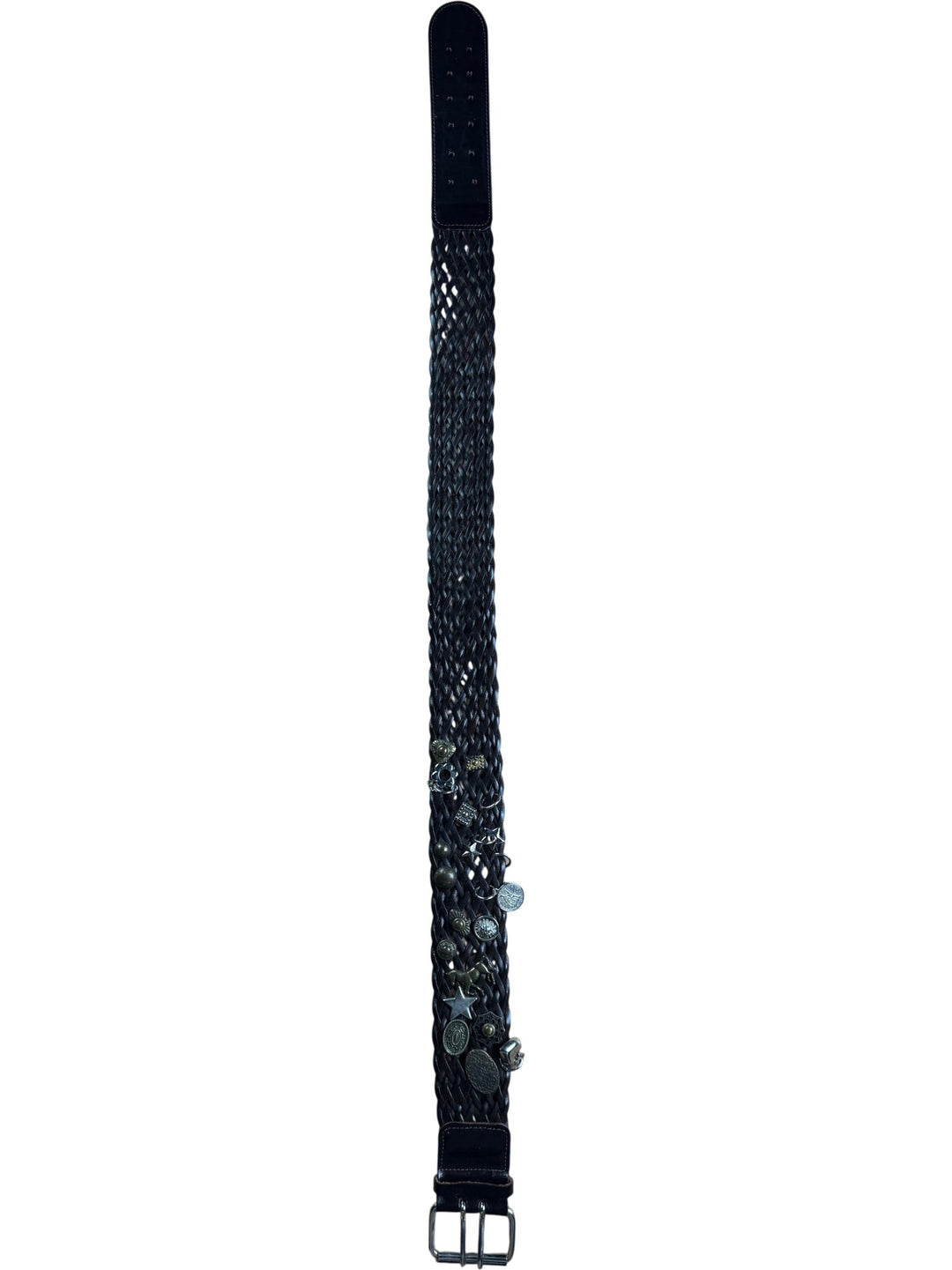Orca Black Braided Leather Belt - W34-40