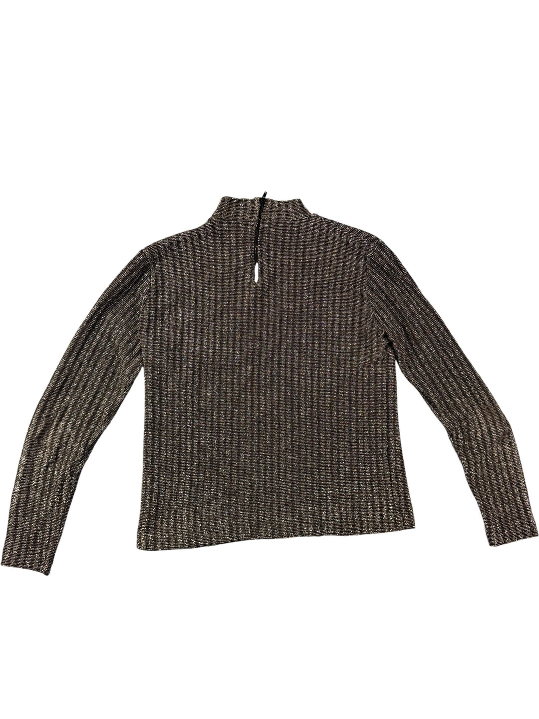 Ribbed Long Sleeved Knit Sweater - S