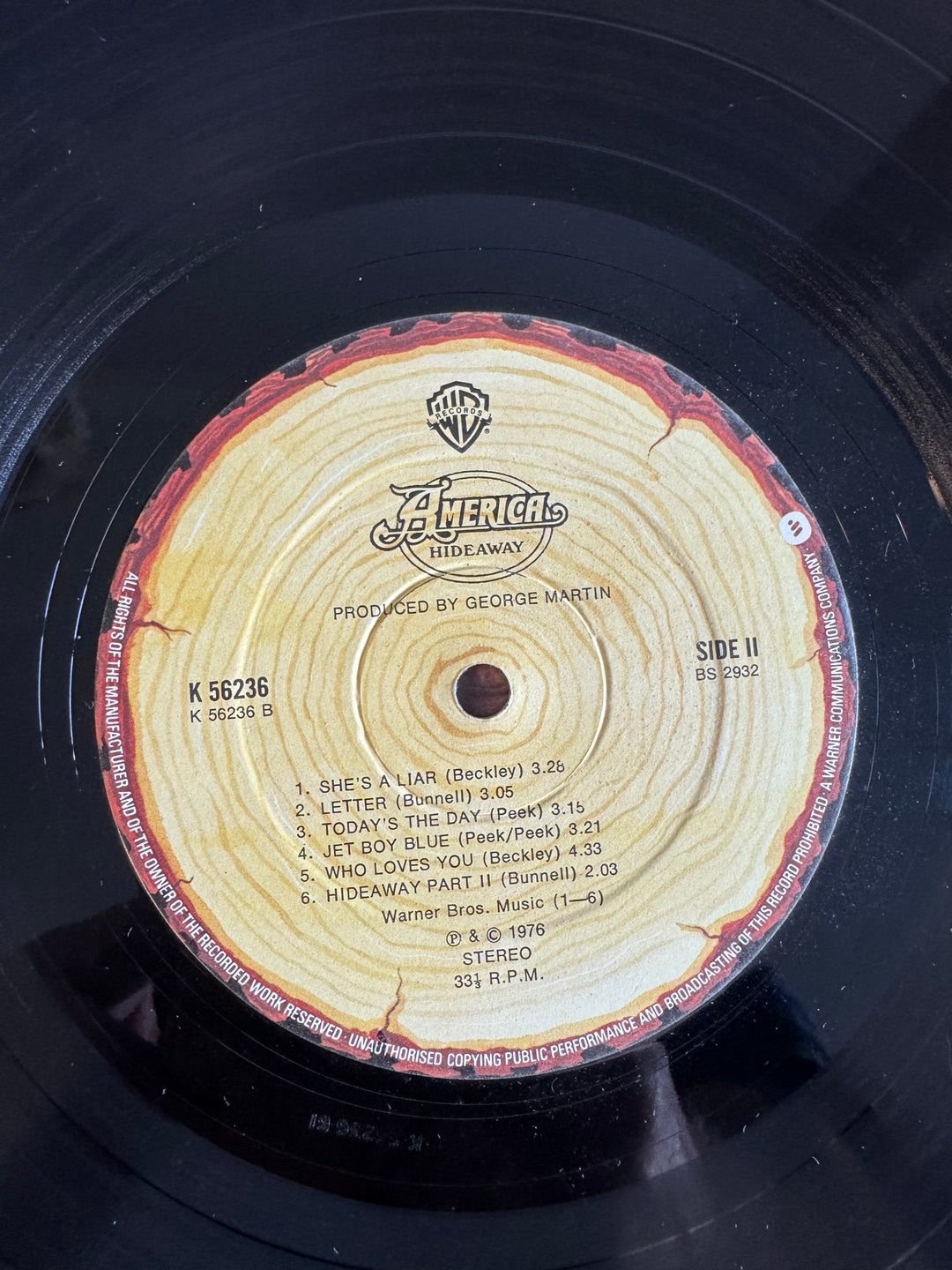 America Hideaway Vinyl Record - Good