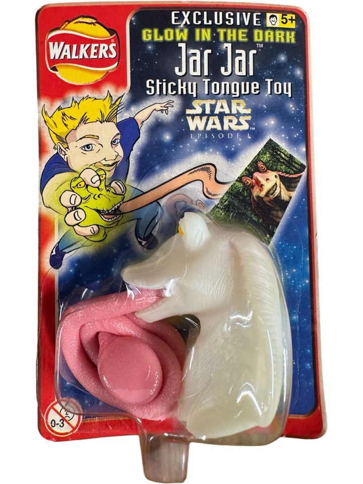 Star Wars Jar Jar Sticky Tongue Toy Glow in the Dark