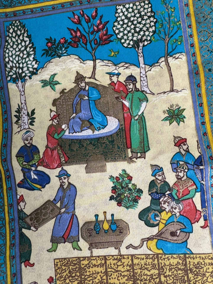 Handmade Persian Kalamkari Textile Wall Art