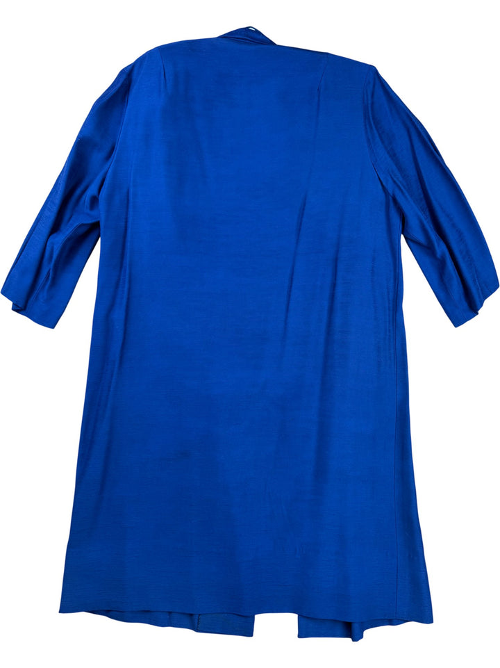 Laura Model Polka Dot Blue Dress And Jacket - M/L