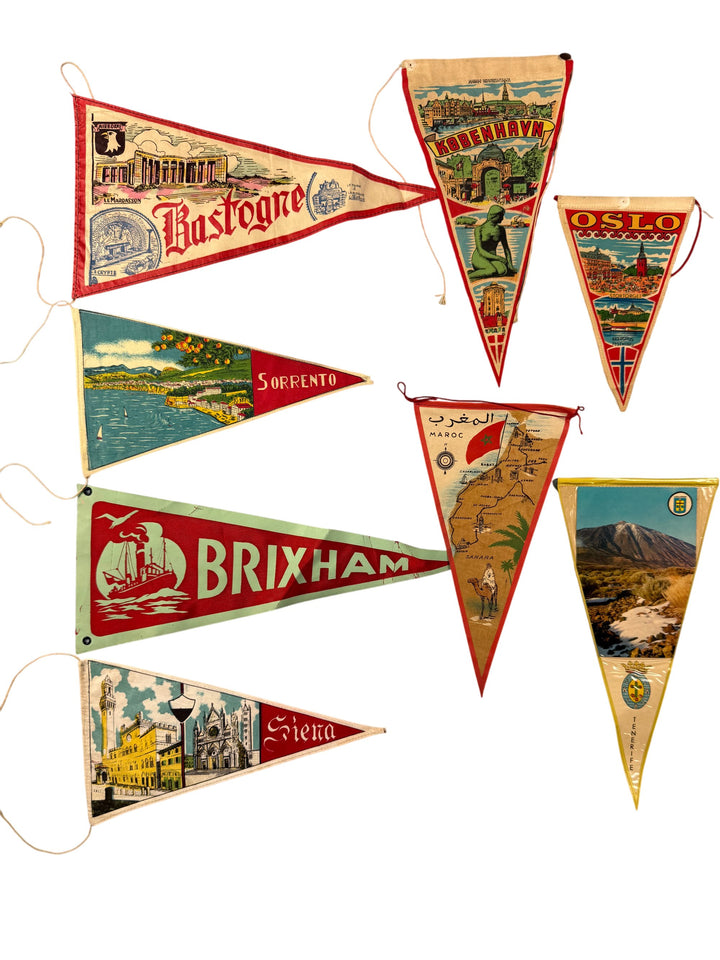 Collection Of Vintage Souvenir Pennants