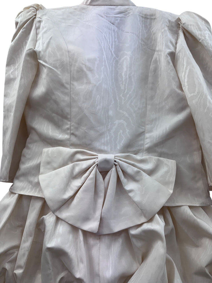 Pronuptia De Paris White Puff Sleeve Wedding Dress