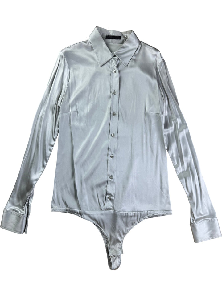 Pinko Long Sleeve Satin Bodysuit - S