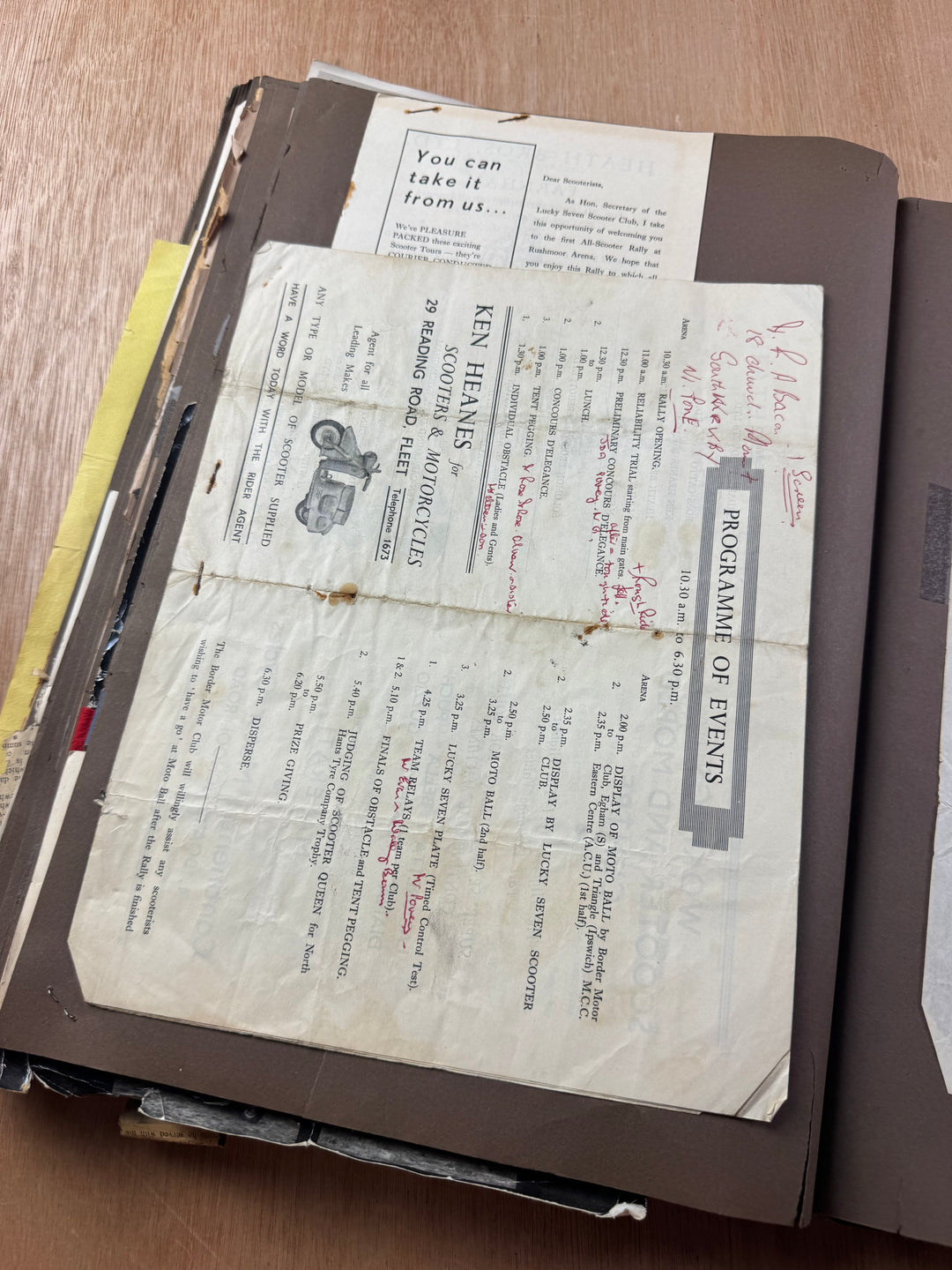 Vintage Scooter Archive Scrapbook – Original Photos, Newspaper Cuttings, Posters & Ephemera