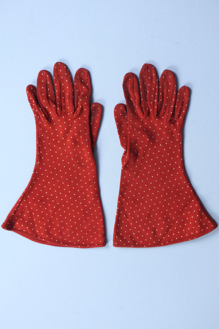 Vintage Polka Dot Gloves