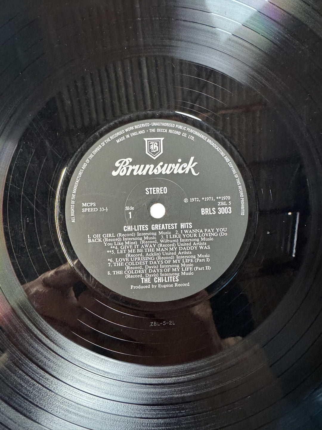 Chi-Lites Greatest Hits Vinyl Record - Fair