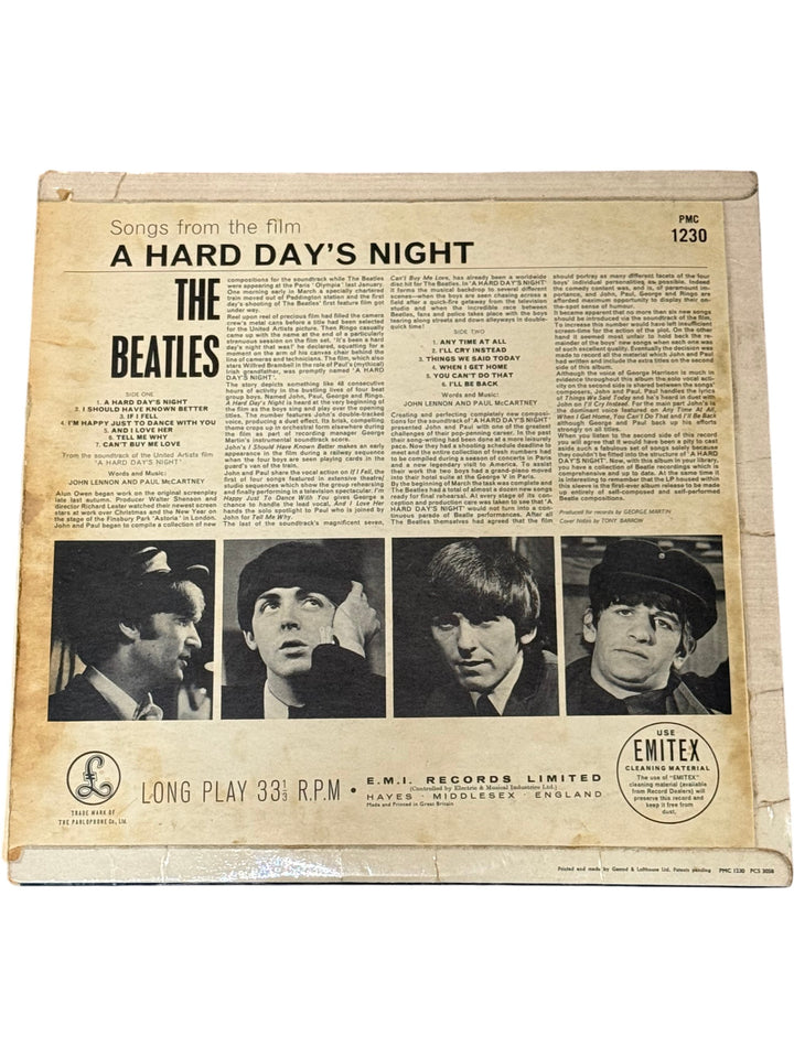 1964 Beatles A Hard Day's Night Parlophone Vinyl - 1st Press