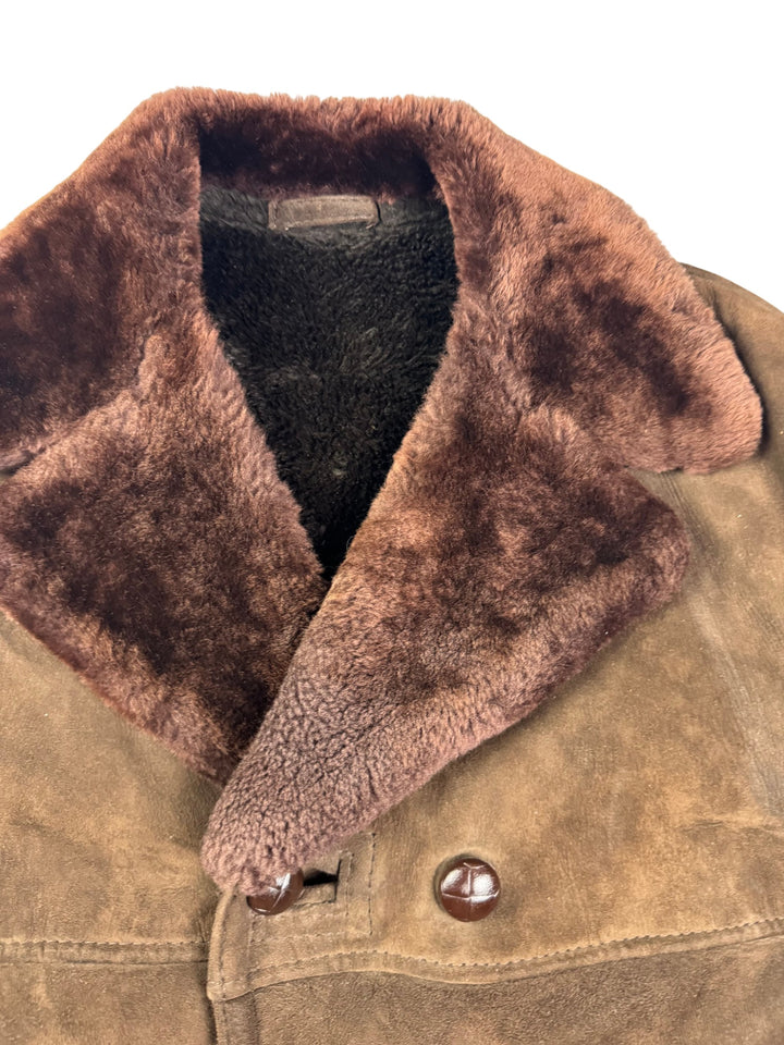 Durrani Bros Brown Shearling Leather Coat - L